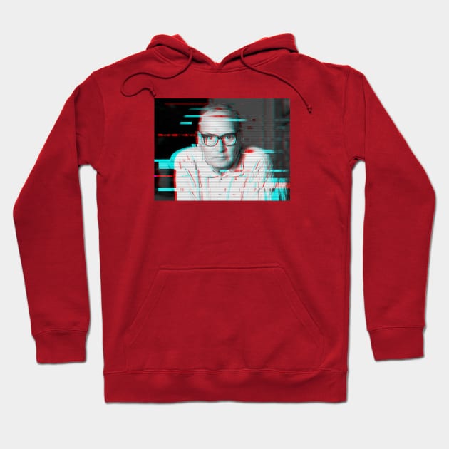 Glitched Ennio Morricone Hoodie by Asanisimasa